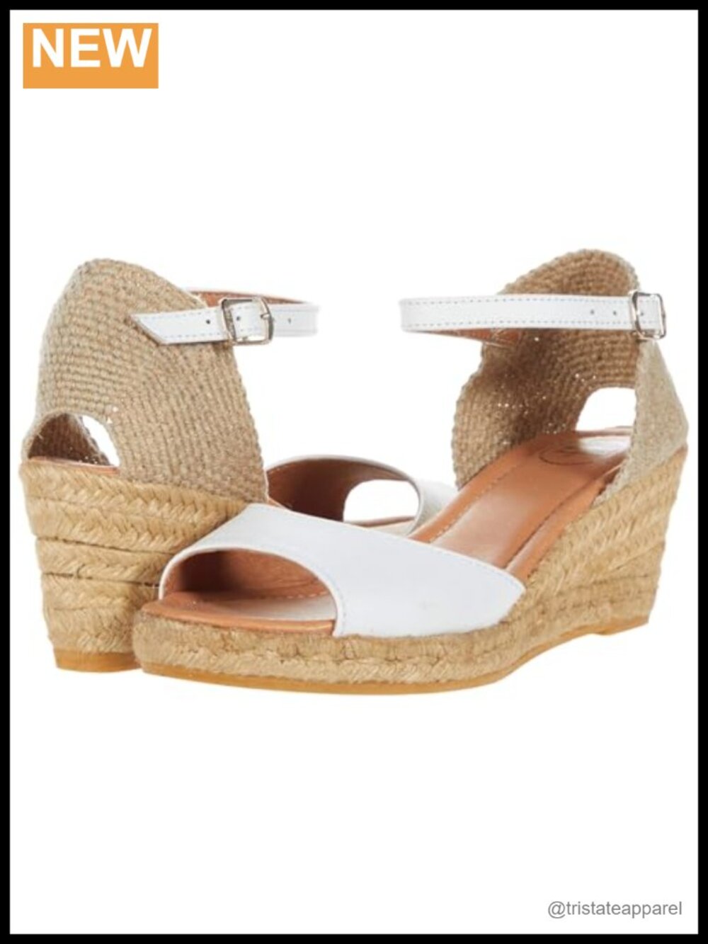 Handcrafted Leather Espadrille Wedge Sandal Made in Spain